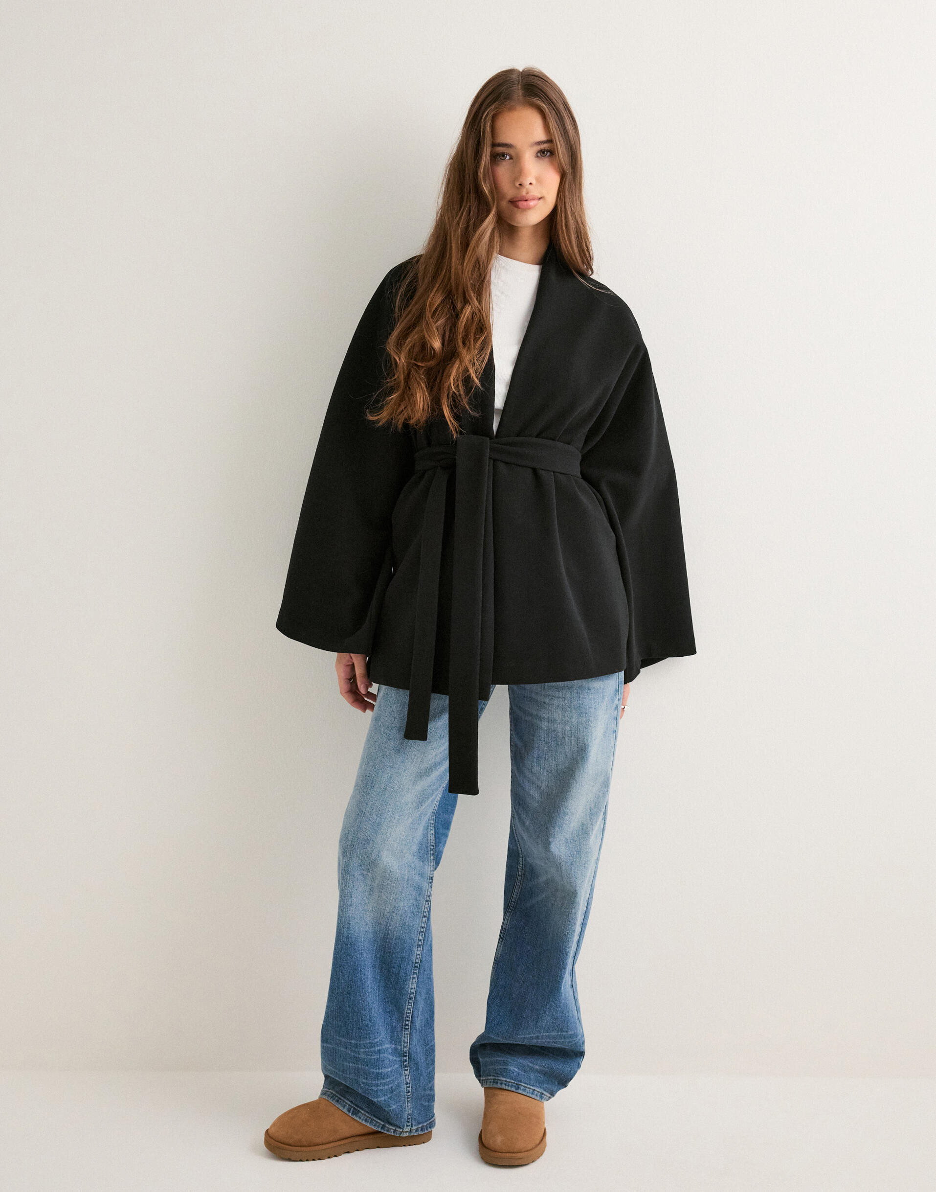 Buy Nelly Wide Sleeve Short Coat - Black | Nelly.com
