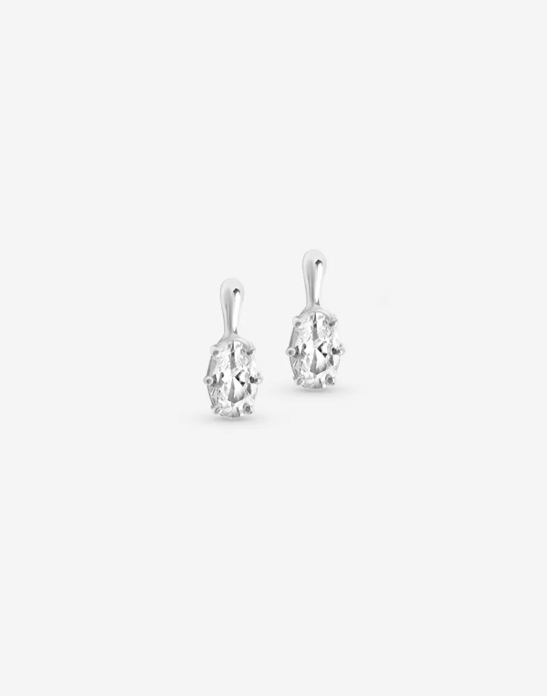 Oval Cut Drop Earring