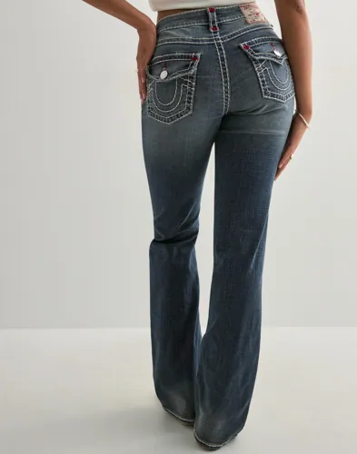True Religion - Blå - Becca Mr Bootcut Flap Sup T