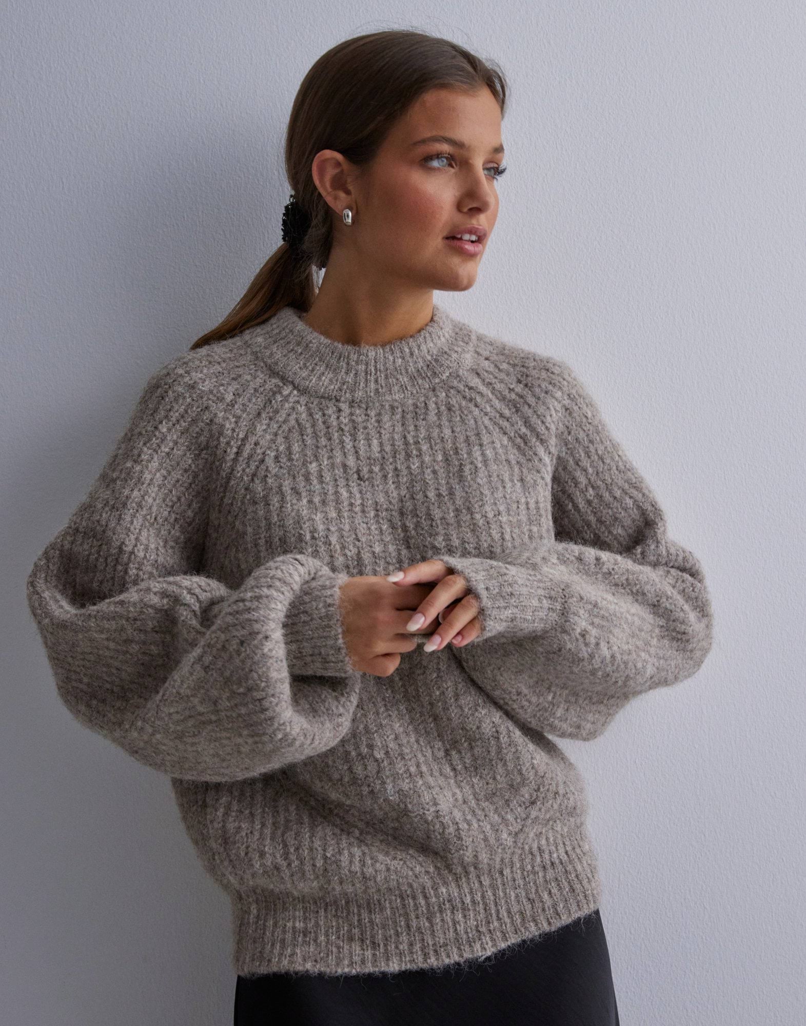Object Objjoana L/s Knit Pullover Truien & vesten Dames - Sweater - Hoodie - Vest- Zwart