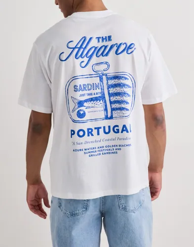 Jack & Jones Jorvacation Tee Ss Crew Neck Tg Kortärmade t-shirts Vit
