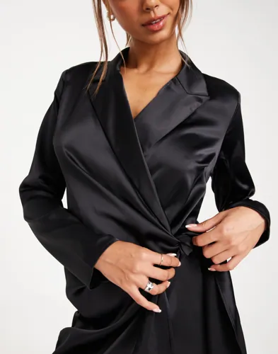 Vero Moda - Musta - Vmvictoria Ls Short Blazer Dress D1