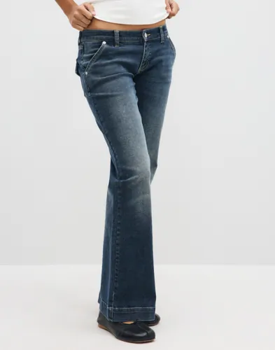 Nelly Relaxed Bootcut Cargo Jeans dam – bild 3