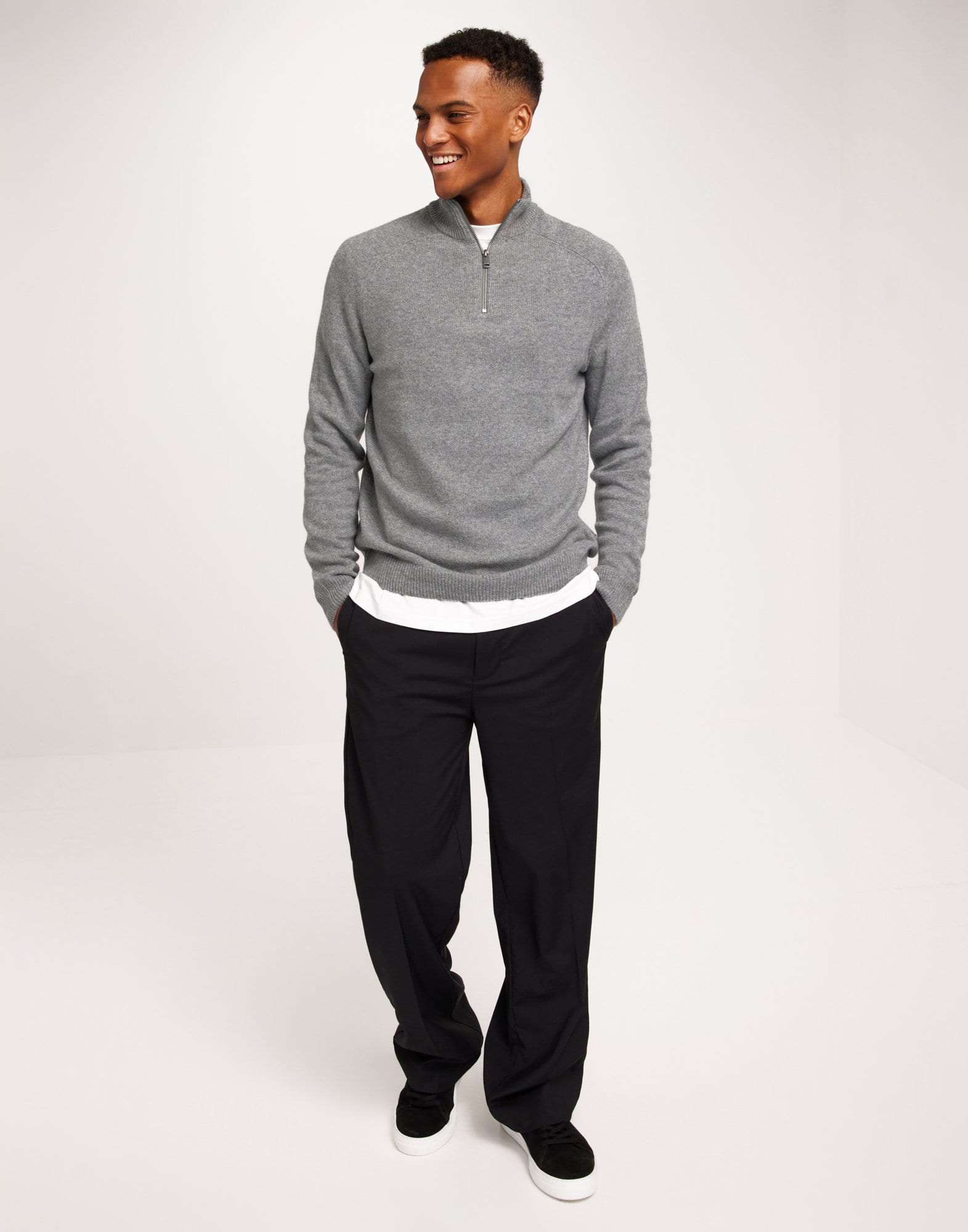 ONSEDWARD REG 7 WOOL HALF ZIP KNIT