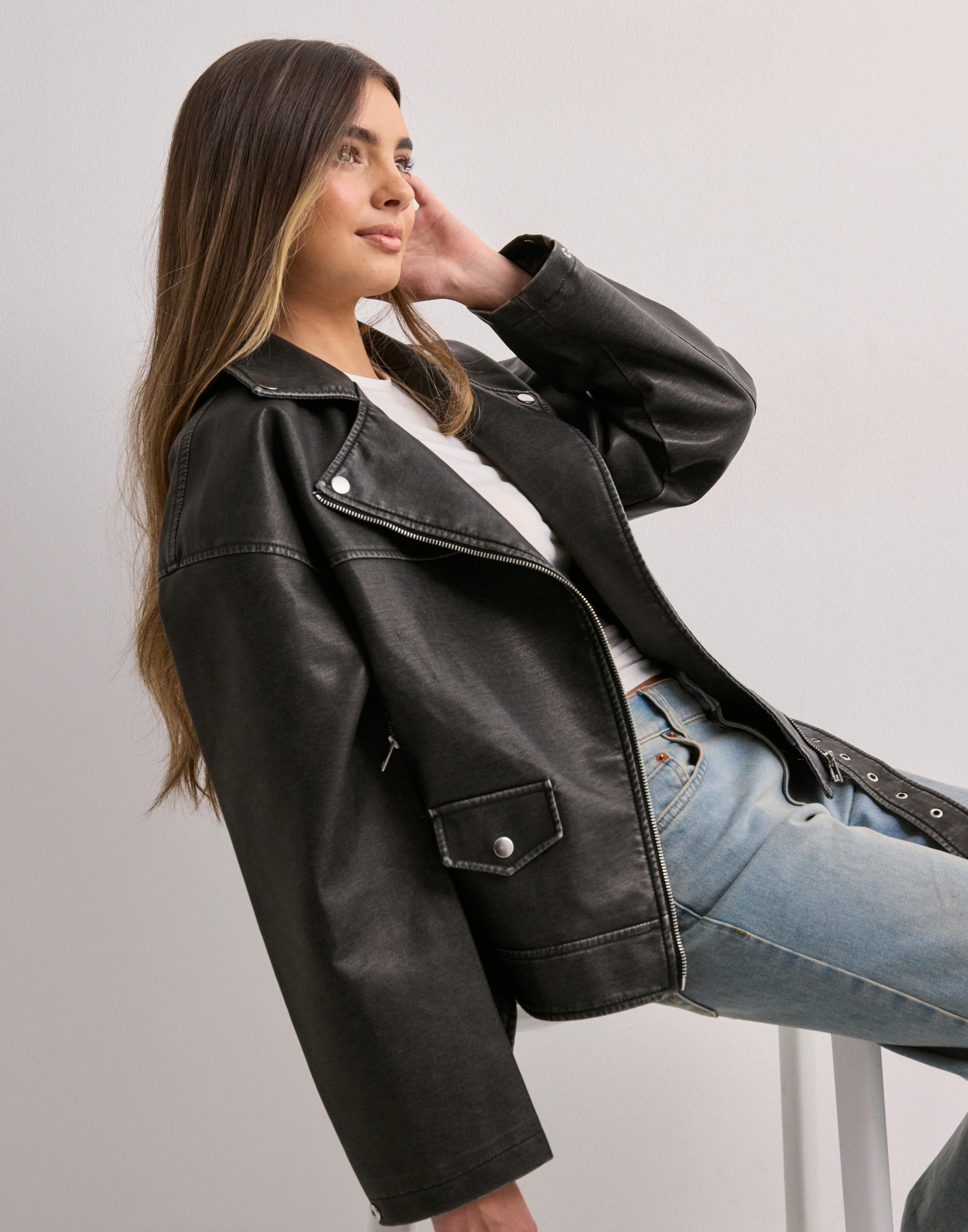 Stylish Leather Jackets Long Short for Women Nelly