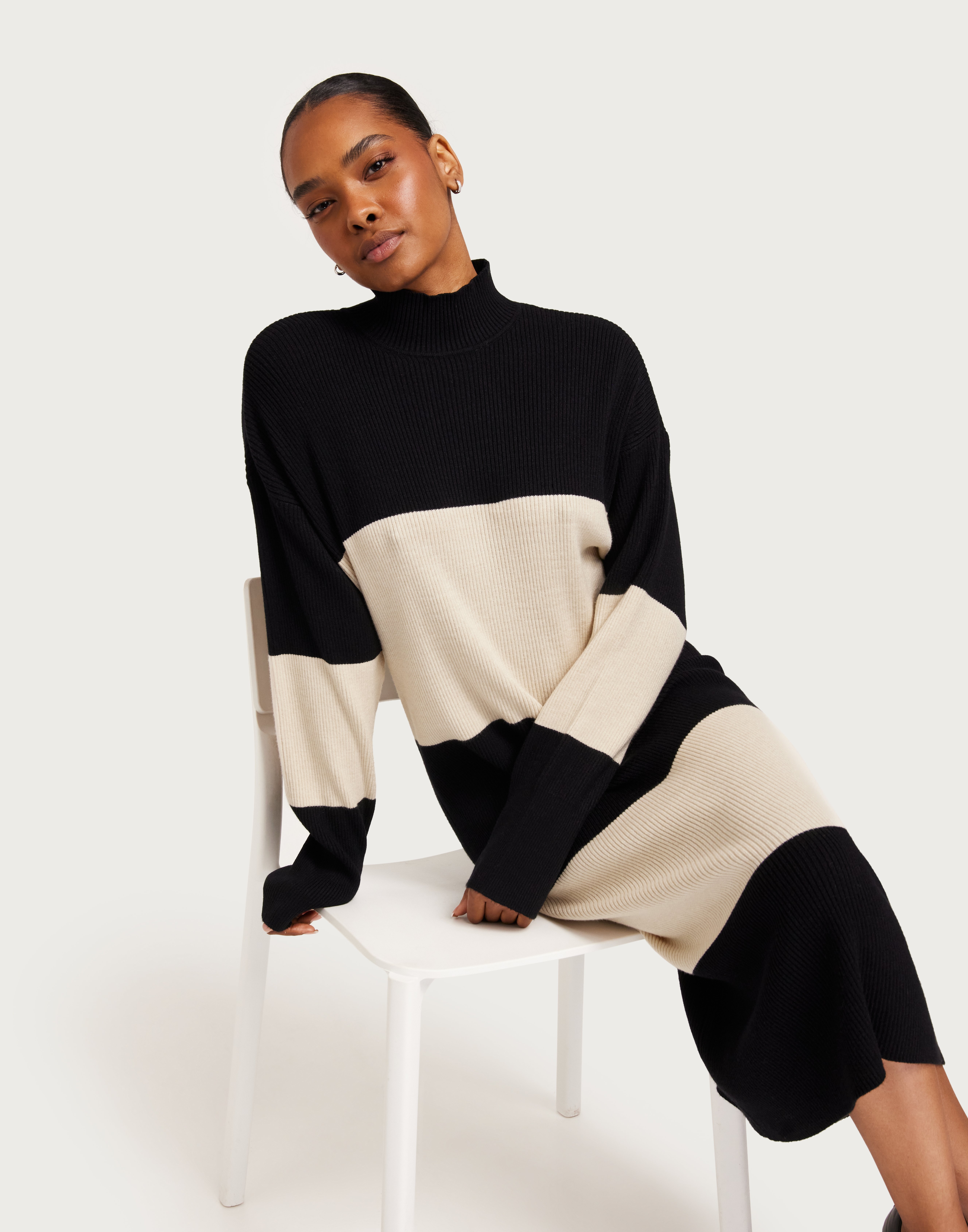 Buy OBJECT OBJBRIGHT L/S KNIT DRESS PB14 - Black Sandshell