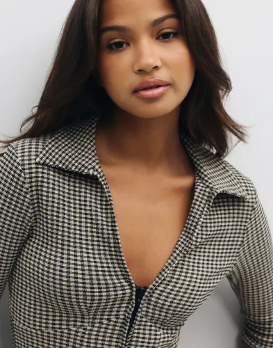 Nelly Checkered Shirt LS Top skjortor dam – bild 3