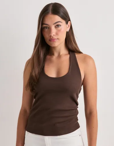Pieces - Brun - Pcmay Halterneck Top Jrs Bc