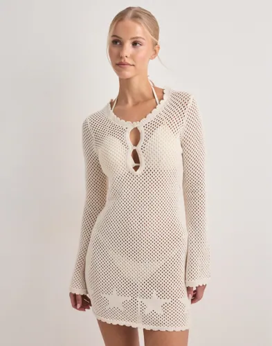 Pieces - Hvid - Pckamari Ls Dress Bc