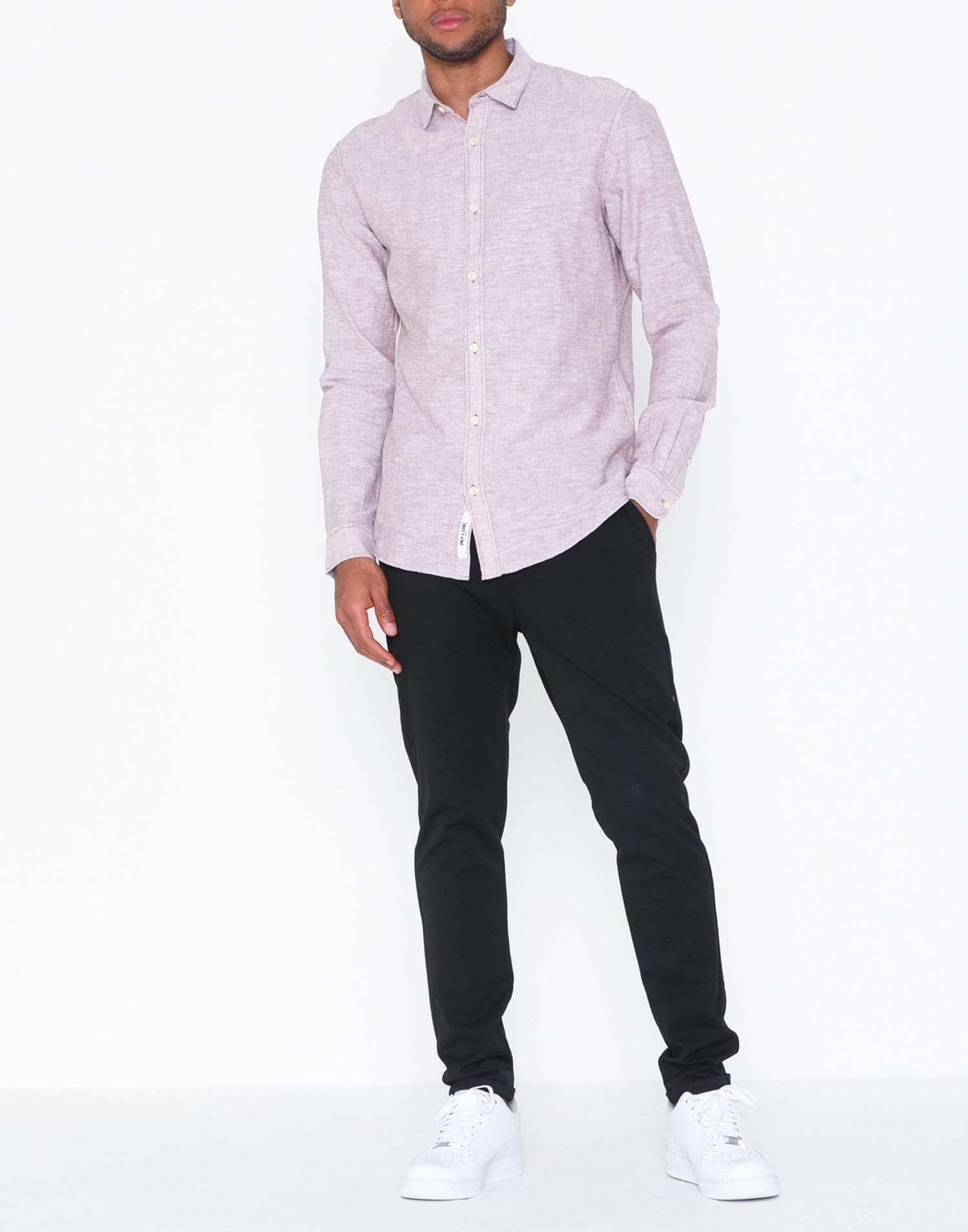 ONSCAIDEN LIFE LS SOLID LINEN SHIRT