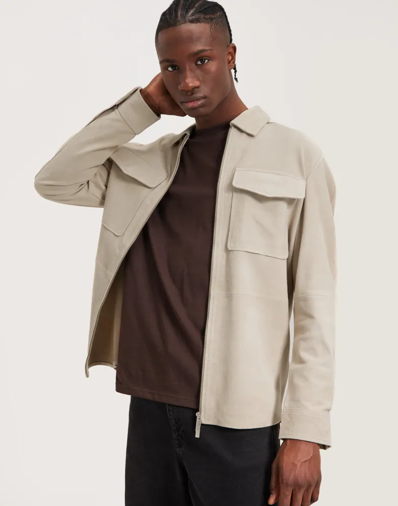 SLHFORAN SUEDE OVERSHIRT W