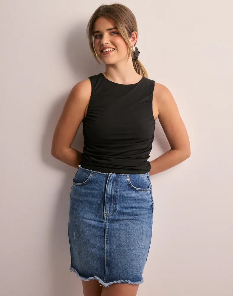 ONLVIOLA HW NO WAISTBAND DNM SKIRT