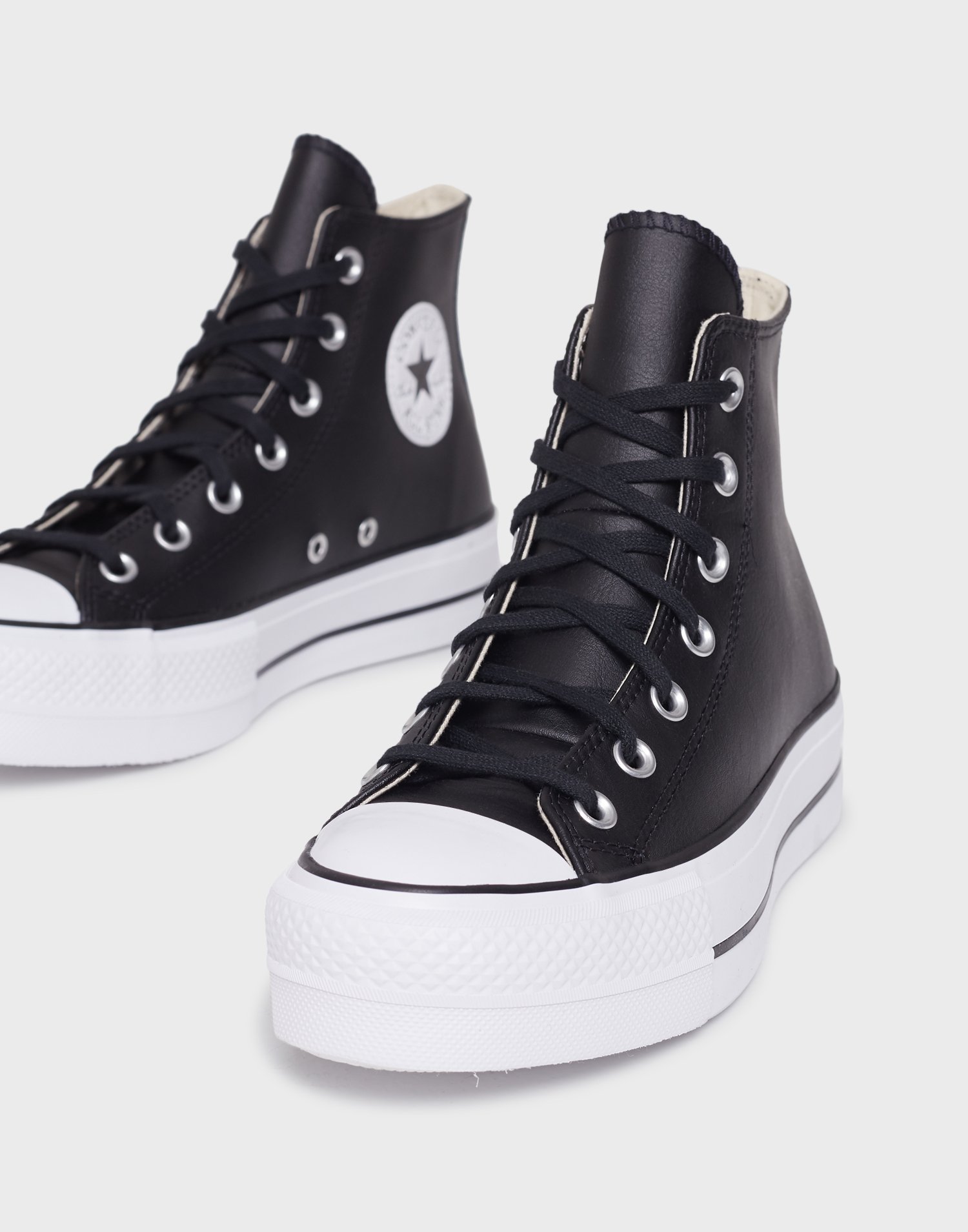 Leather platform converse hotsell