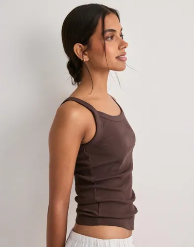 Only - Brun - Onlvira S/L Rib Top Cs Jrs