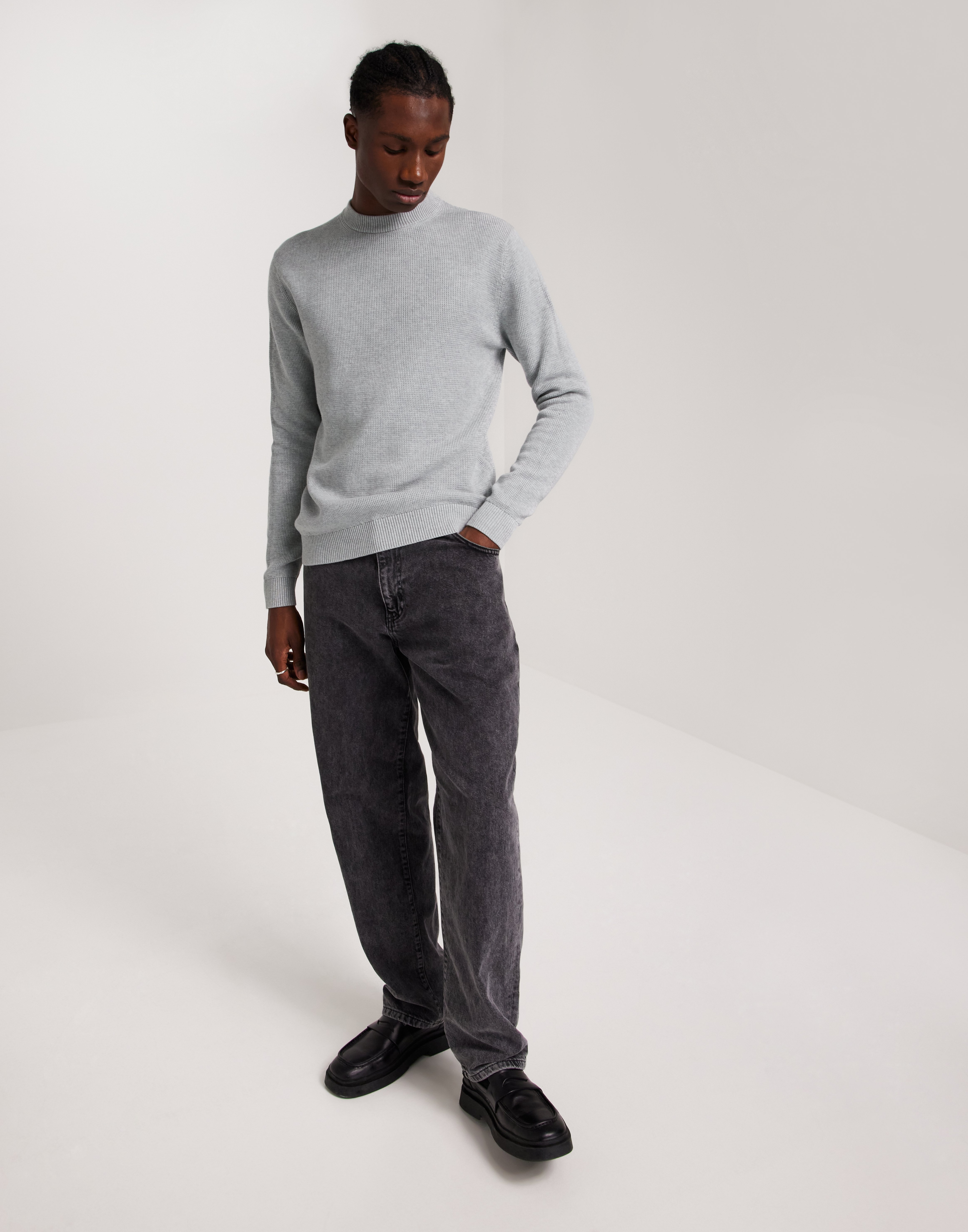 Buy Selected Homme SLHDANE LS KNIT STRUCTURE CREW NECK