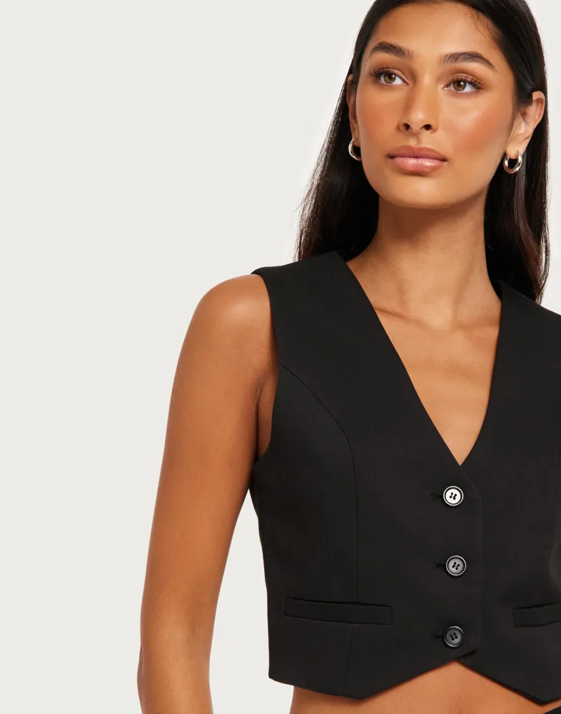 Buy Gina Tricot Blazer Vest Black