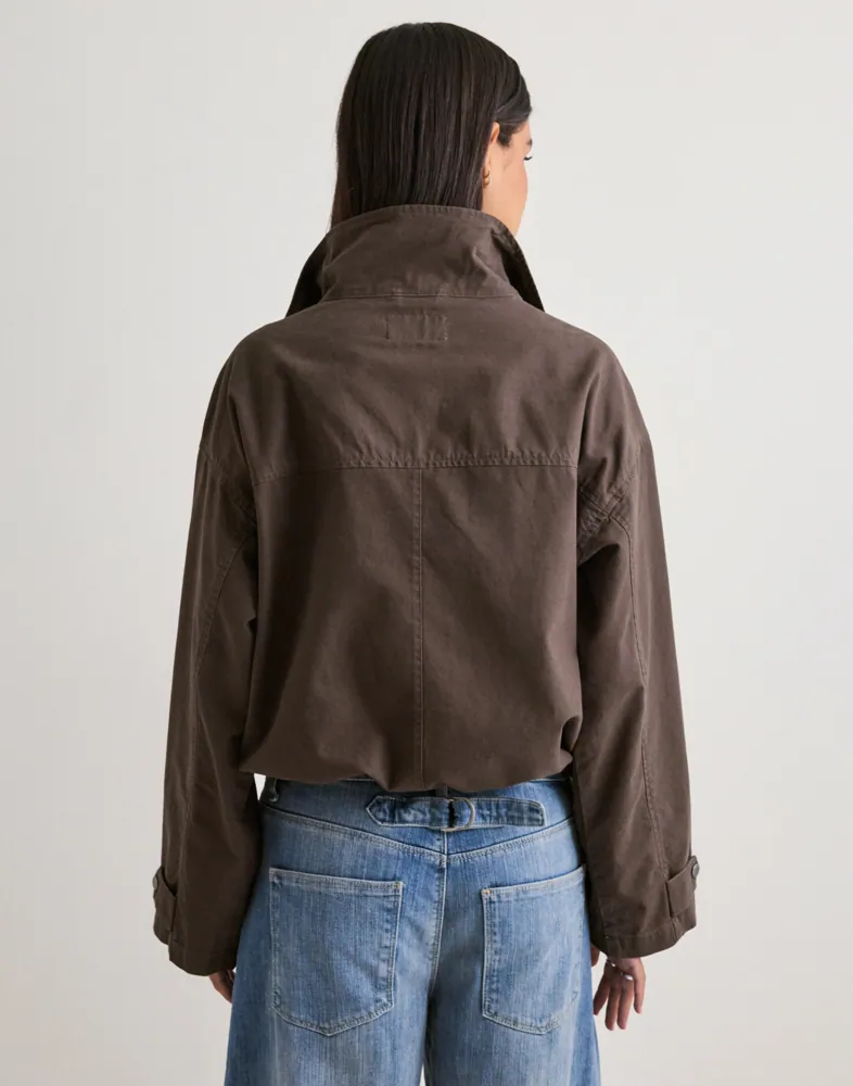 Nelly Funnel Neck Cotton Jacket jackor dam – bild 3