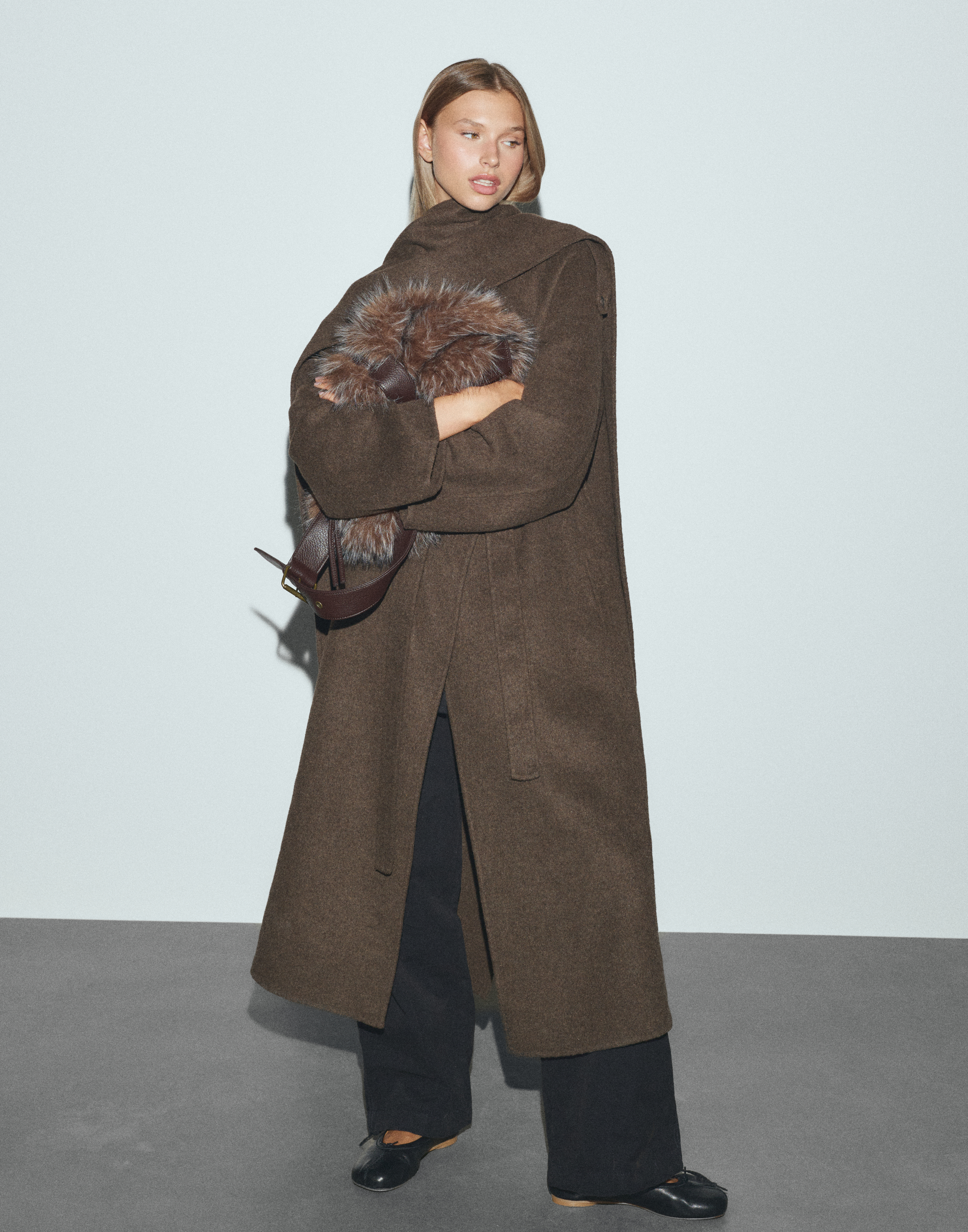 Buy Vero Moda VMANNE BERGEN XTRA LONG COAT GA - Chocolate Torte