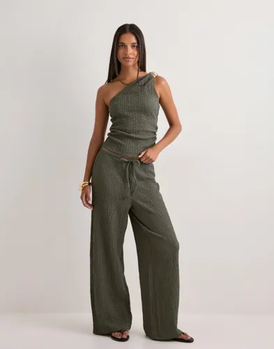 ONLY Onlerikka Hw Wide Crinkle Pant Pnt mjukisbyxor dam – bild 2