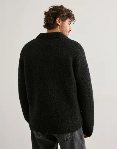 Selected Men Slhloyd Ls Knit Boucle Polo Cardiga Cardigans & Koftor herr – bild 3