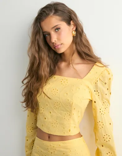 VERO MODA Vmpanille Ls Cropped Top Wvn toppar dam – bild 2