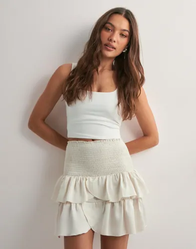 Neo Noir - Hvid - Carin Heavy Sateen Skirt