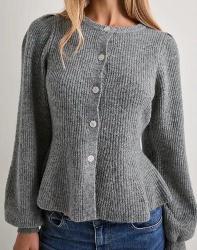 Pcsilly Ls Puff Knit Cardigan Noos 2