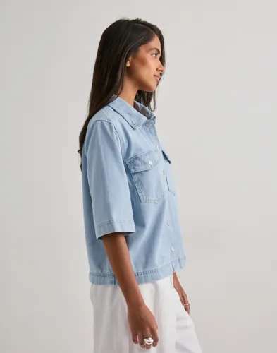 ONLY Onlbelle S/S Shirt Dnm Gua Noos skjortor dam – bild 2