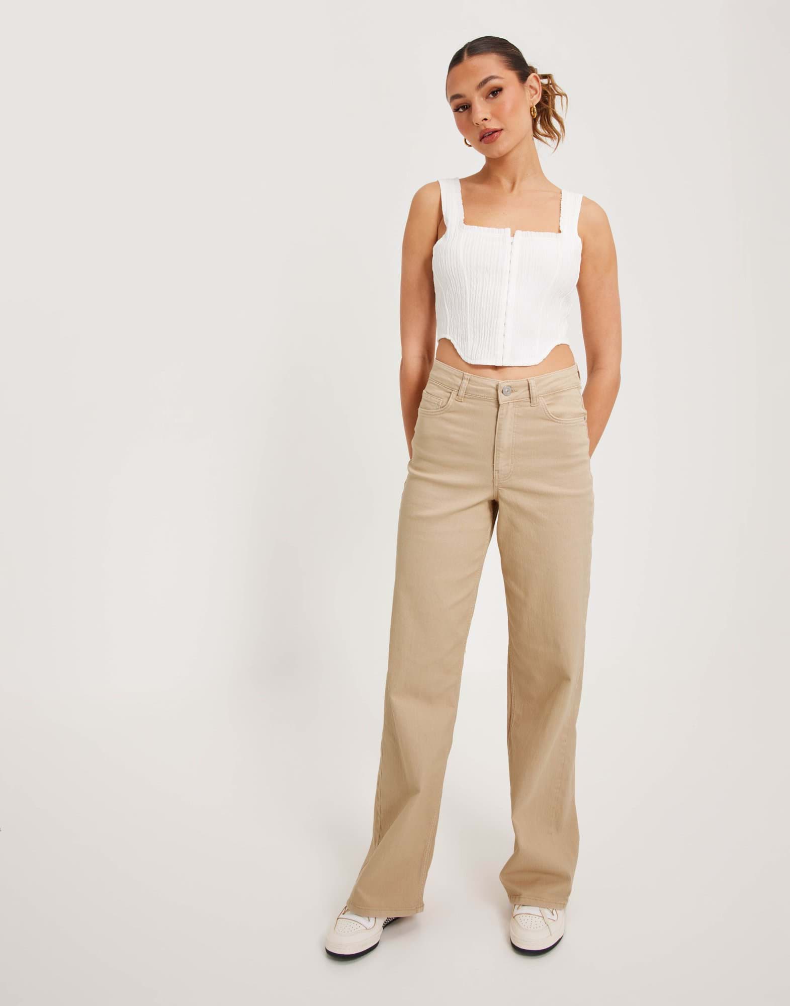 PCPEGGY HW WIDE PANT COLOUR NOOS BC