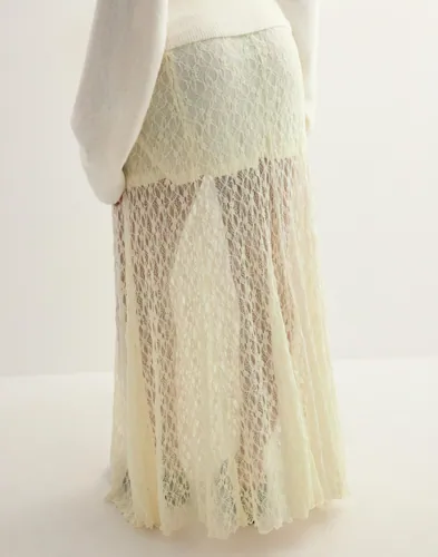 NEO NOIR Mariya Lace Skirt maxikjolar dam – bild 3