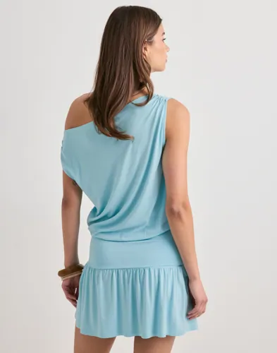 Nelly Soft Shoulder Mini Dress sommarklänningar dam – bild 3