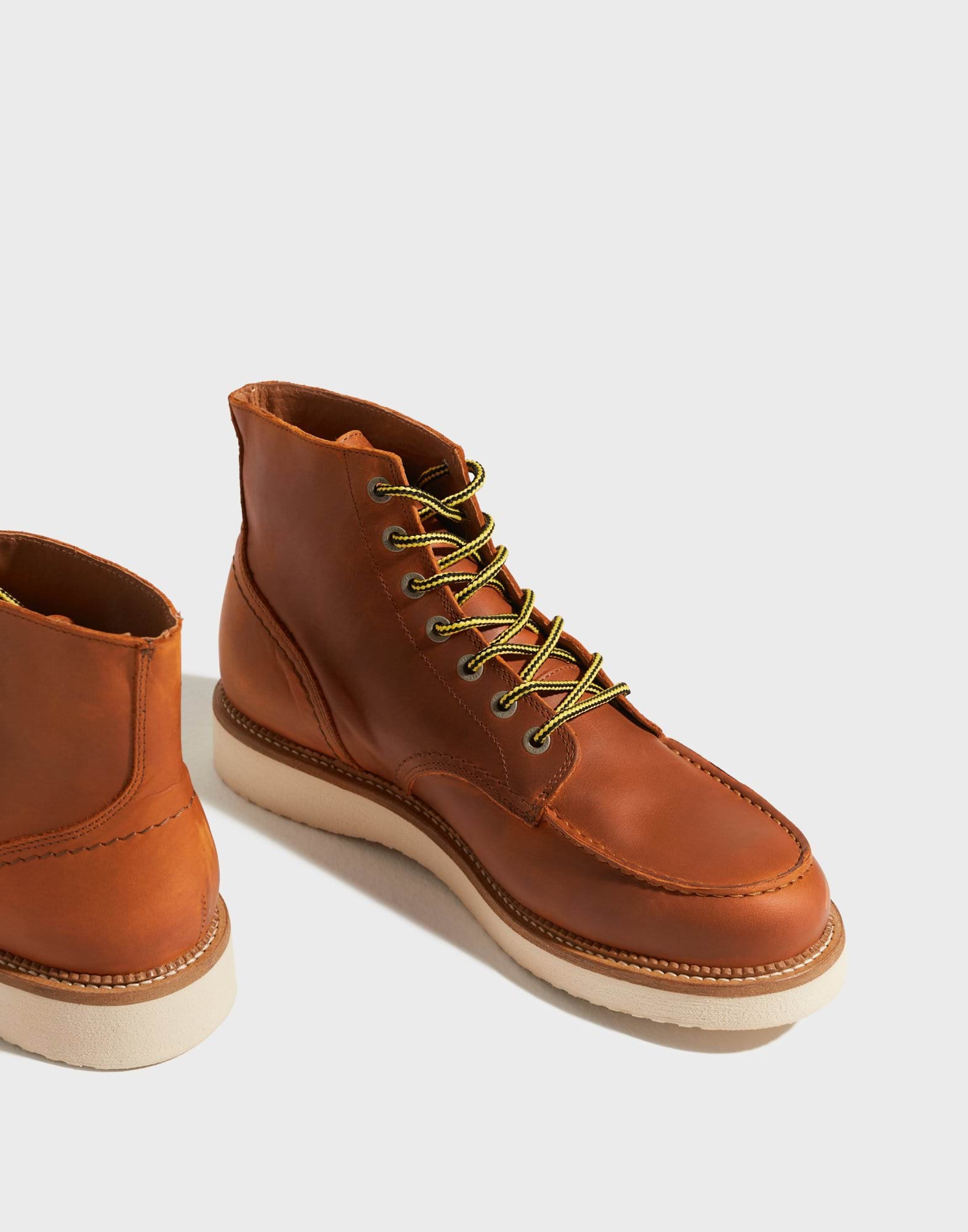 SLHTEO NEW LEATHER MOC-TOE BOOT B N