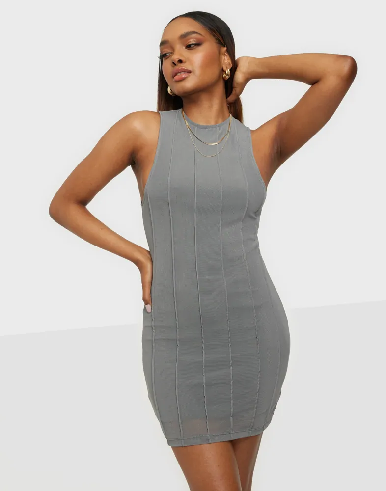 Buy Motel Raisa Dress Mesh - Grey | Nelly.com