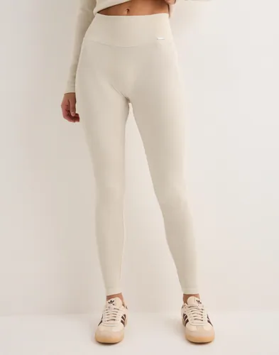 Aim'n - Beige - Ribbed Wool Leggings