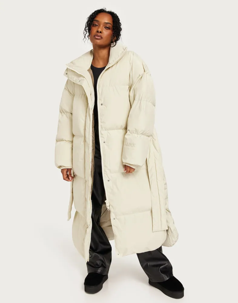 Oversized White Long Padded Coat Buy JJXX JXARELY NOTE OVERSIZED