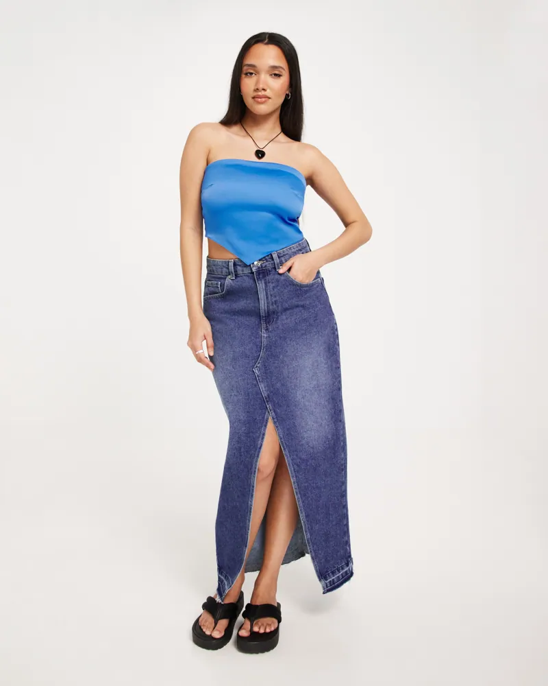 Buy JJXX JXLOLA SATIN SCARF TOP Ibiza Blue