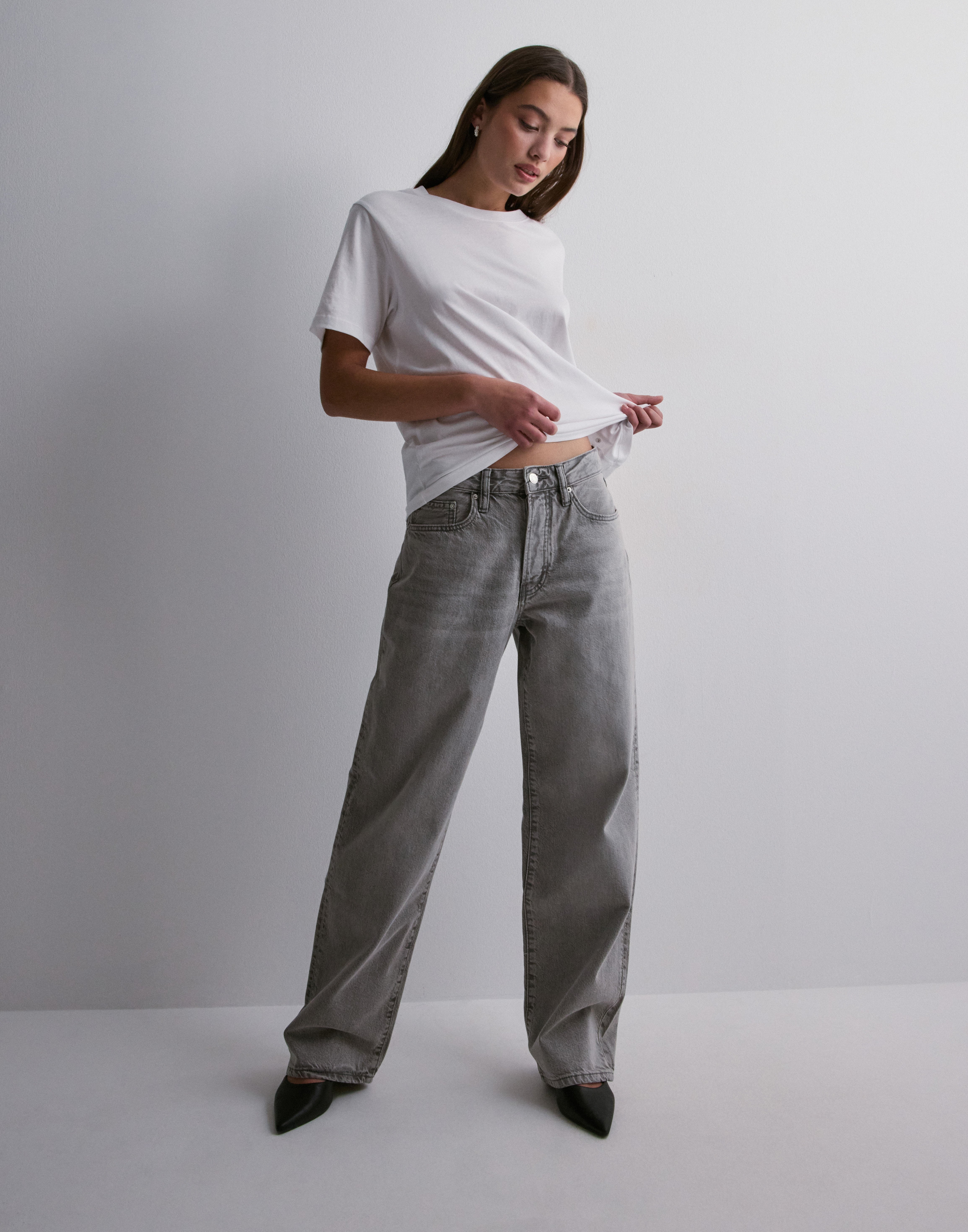 Buy Gina Tricot Baggy jeans Light Grey