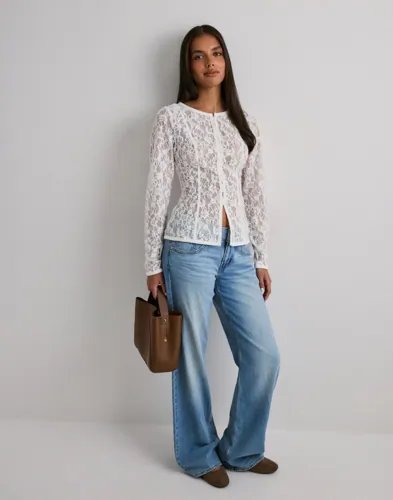 Nelly Buttoned Lace Blouse blusar dam – bild 2