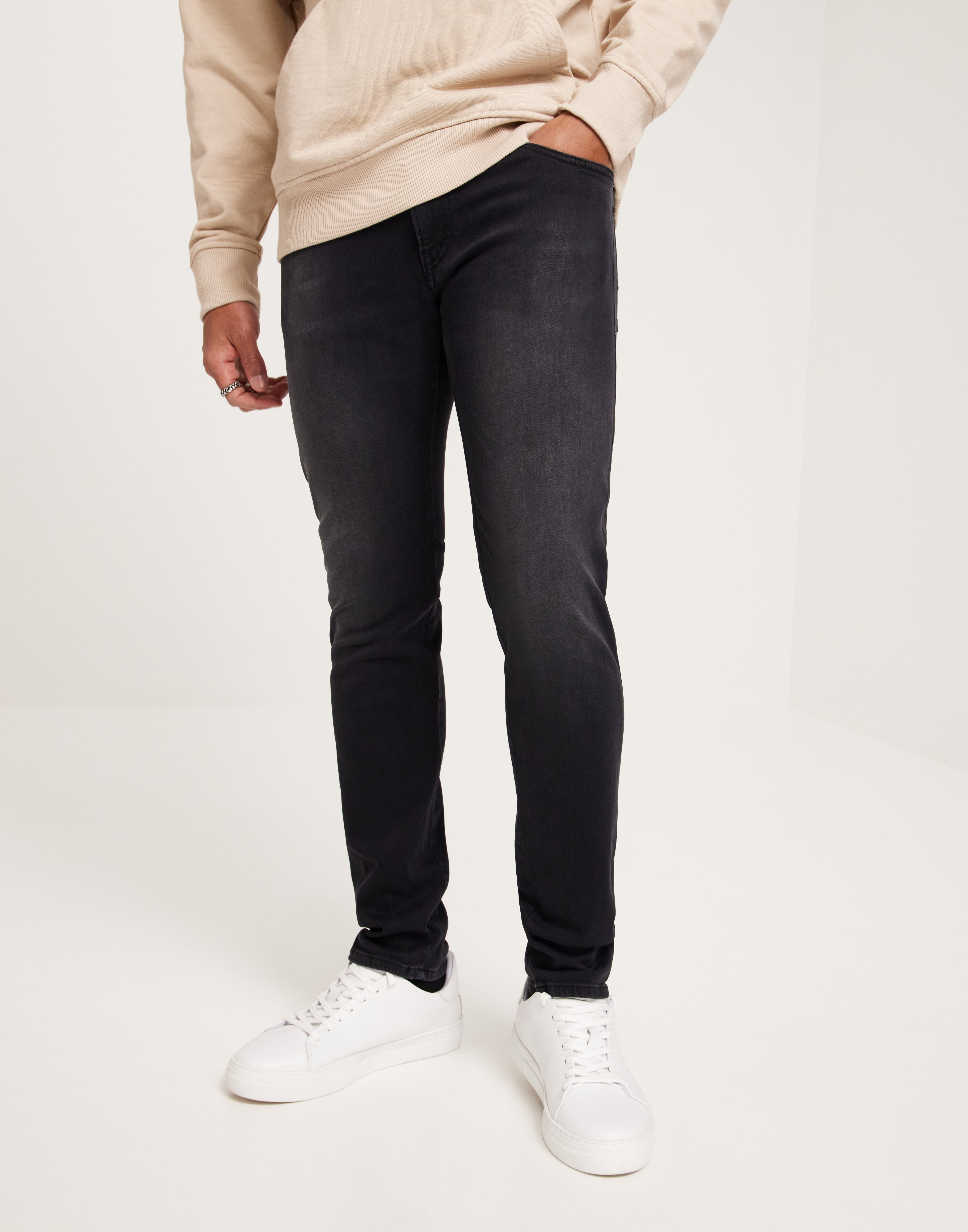 Replay ANBASS Trousers Slim fit jeans Grå