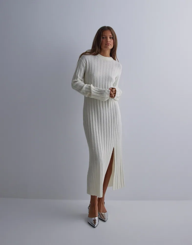 cream off shoulder knit dress Rhetta White Off The Shoulder Sweater Dress - XXL Size - Women's Dresses main image 0