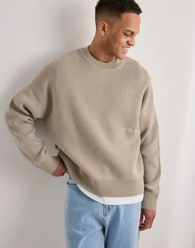 Que Sera Sera Connor Cotton Knit Stickade tröjor Beige