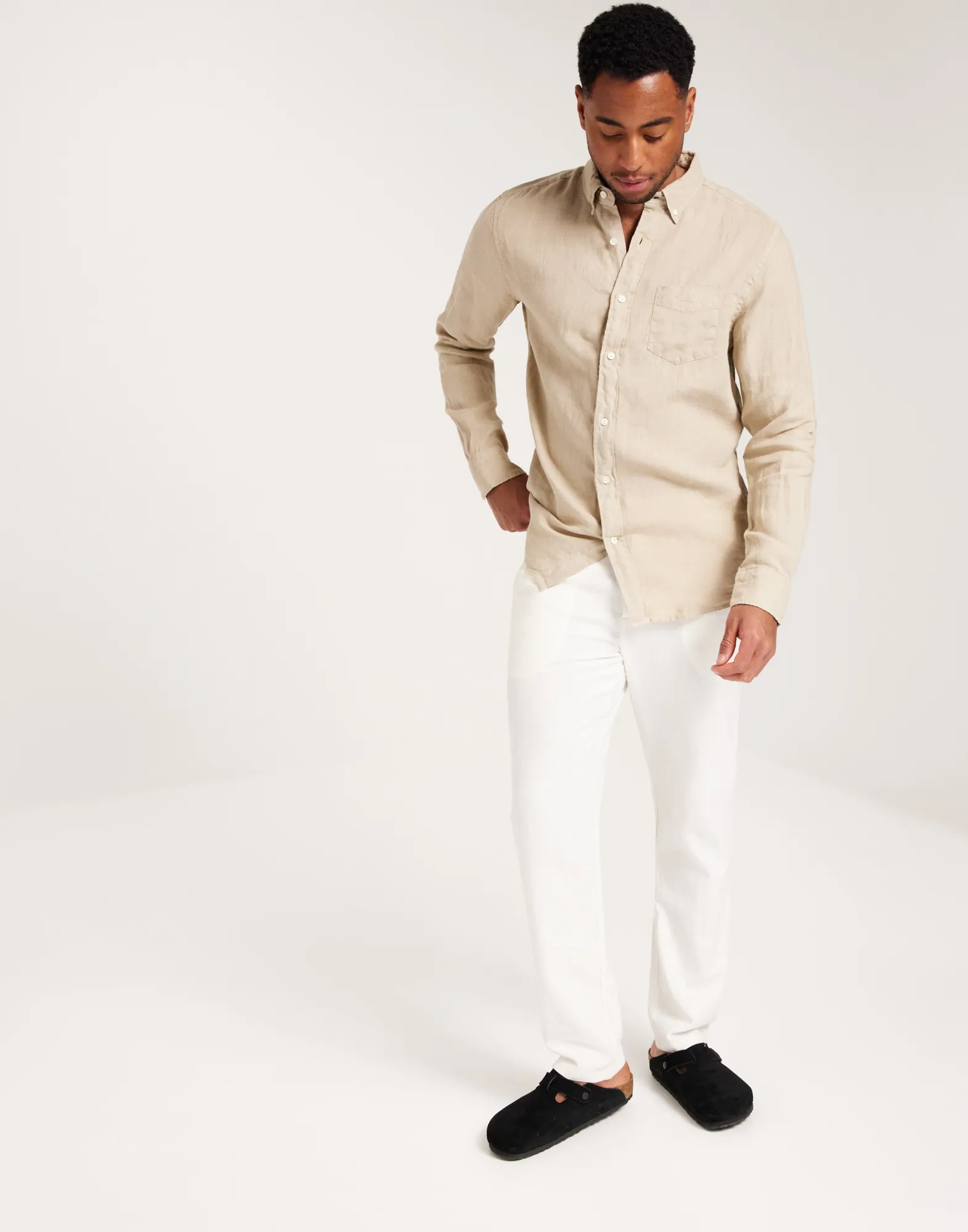 REG UT GMNT DYED LINEN SHIRT