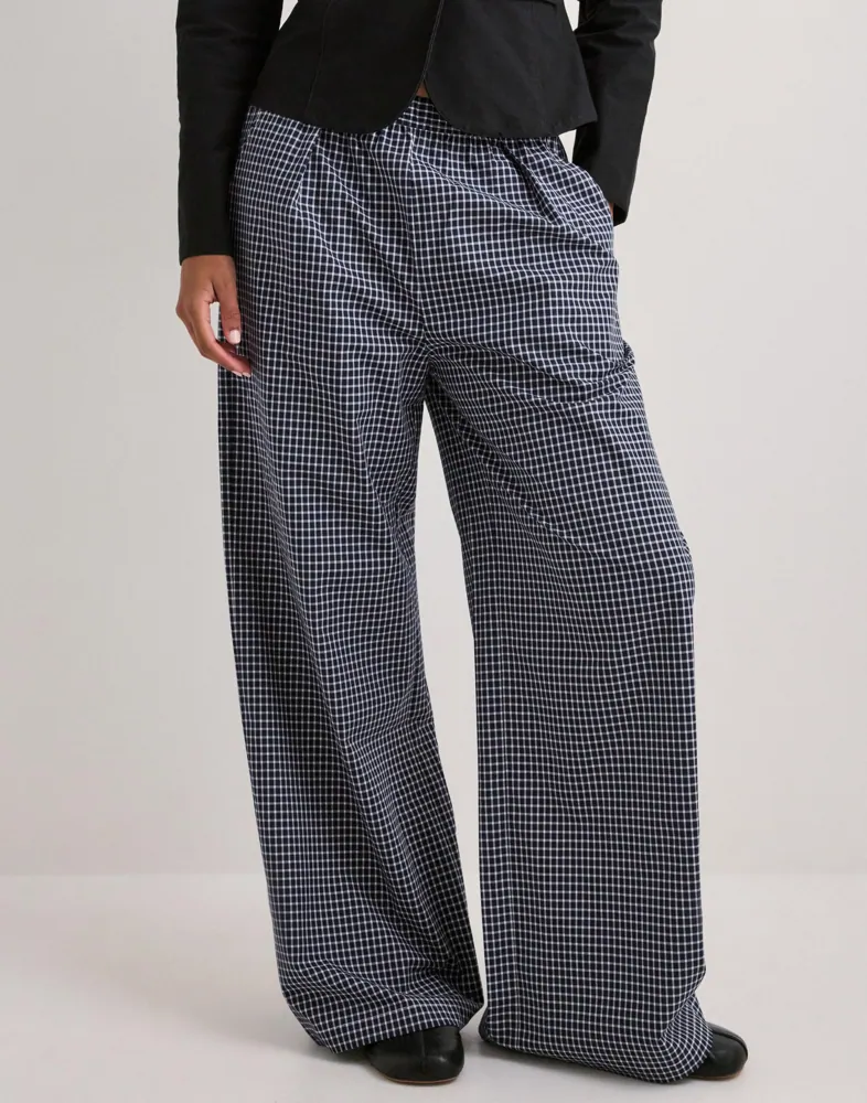 Nelly Check Pull On Pants byxor dam – bild 2