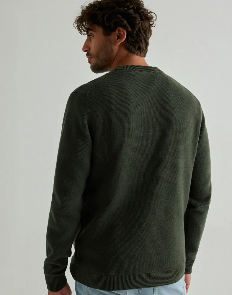 Selected Men Slhdane Ls Knit Structure Crew Neck Stickade tröjor herr – bild 3