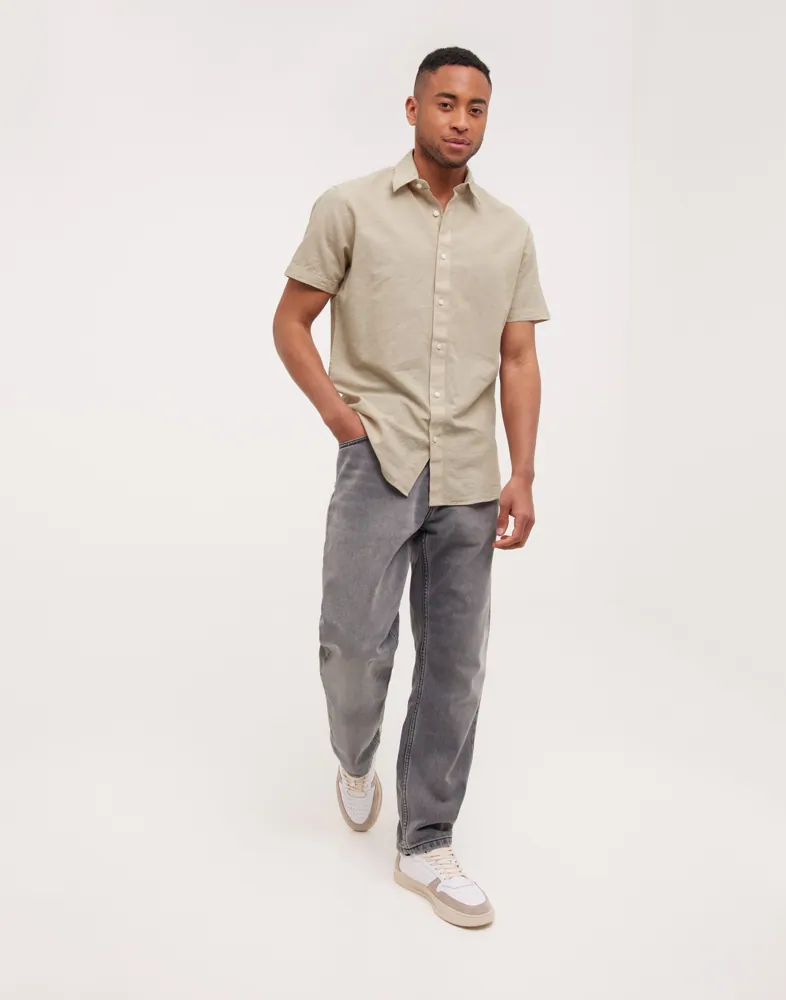 SLHREGNEW-LINEN SHIRT SS CLASSIC