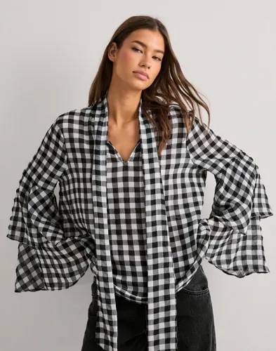 VERO MODA Vmsia Ls Flounce Top Wvn Ga blusar dam – bild 2