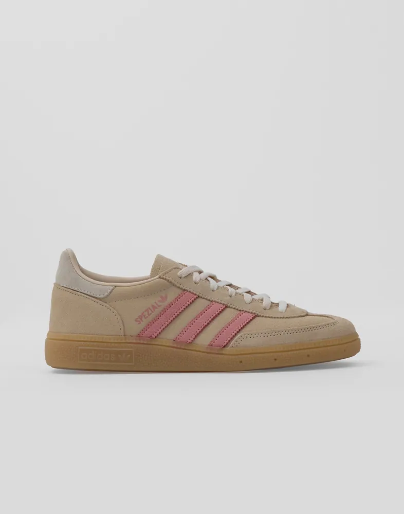 adidas gazelle silver green womens Handball Spezial Velvet Womens Lifestyle Shoes (Green/Pink) main image 0