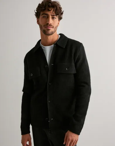 Selected Men Slhnealy Ls Knit Workwear Cardigan Overshirts herr – bild 2
