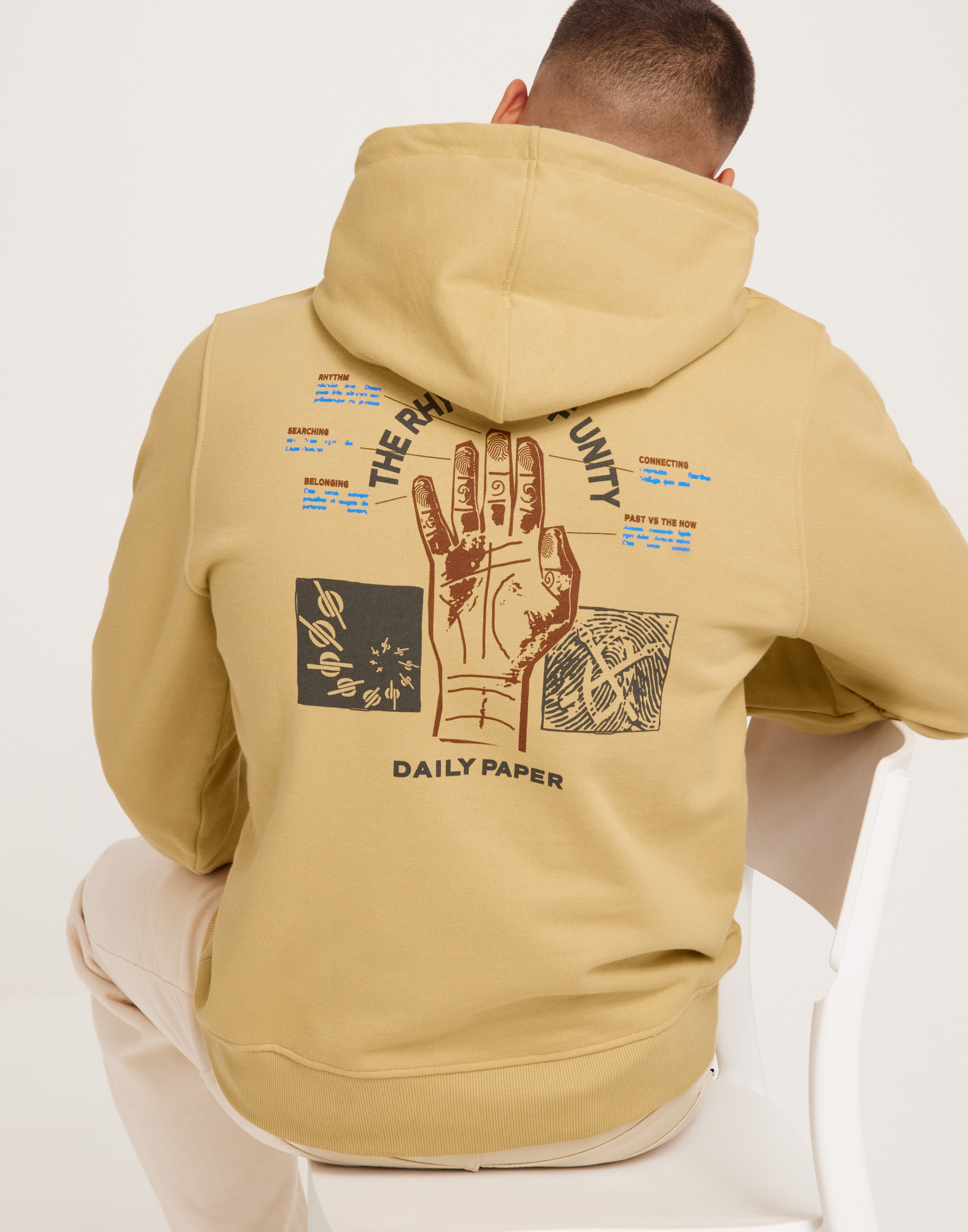 Buy Daily Paper identity hoodie Beige NLYMAN