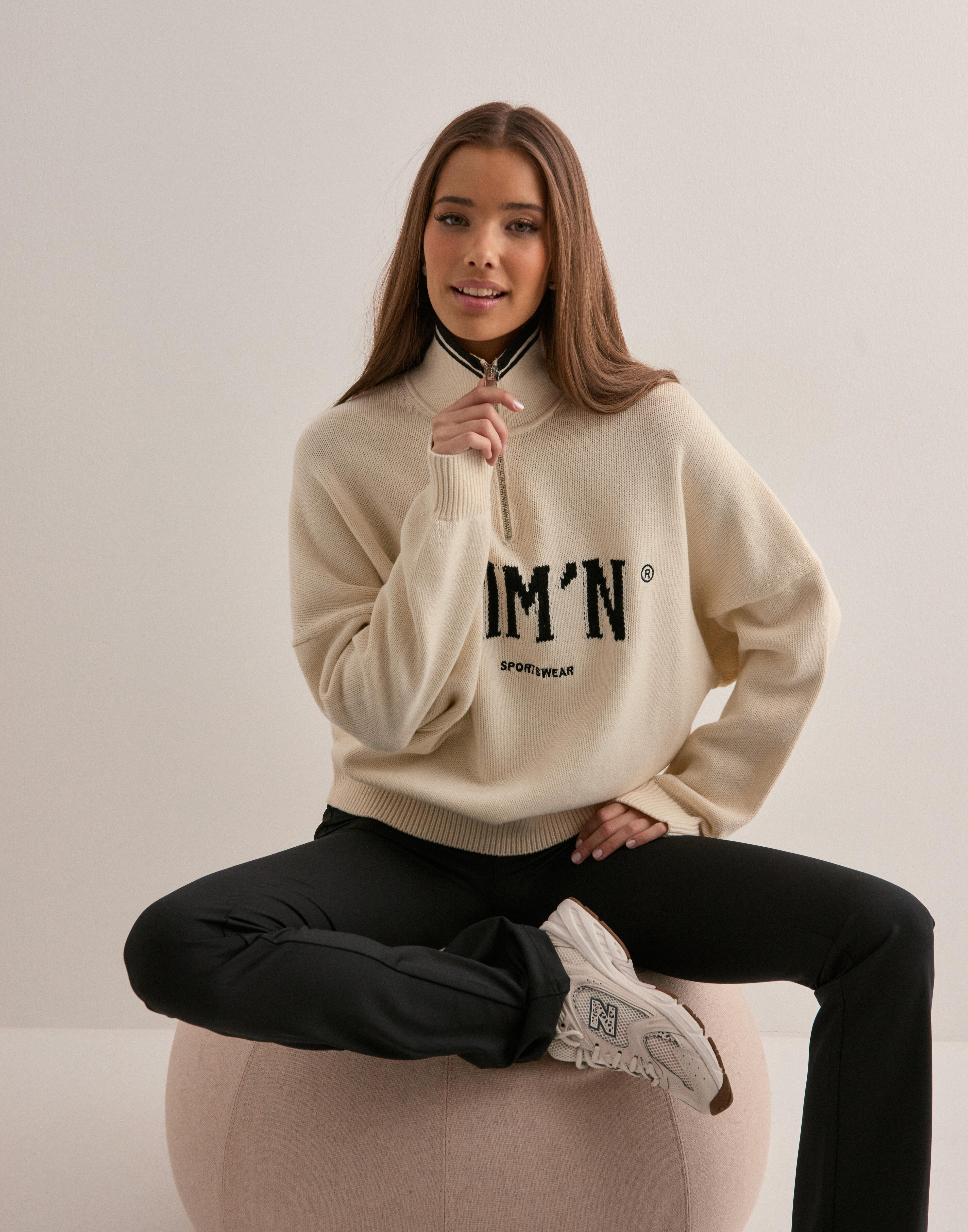 Buy Aim'n College Knitted Half Zip - Almond | Nelly.com